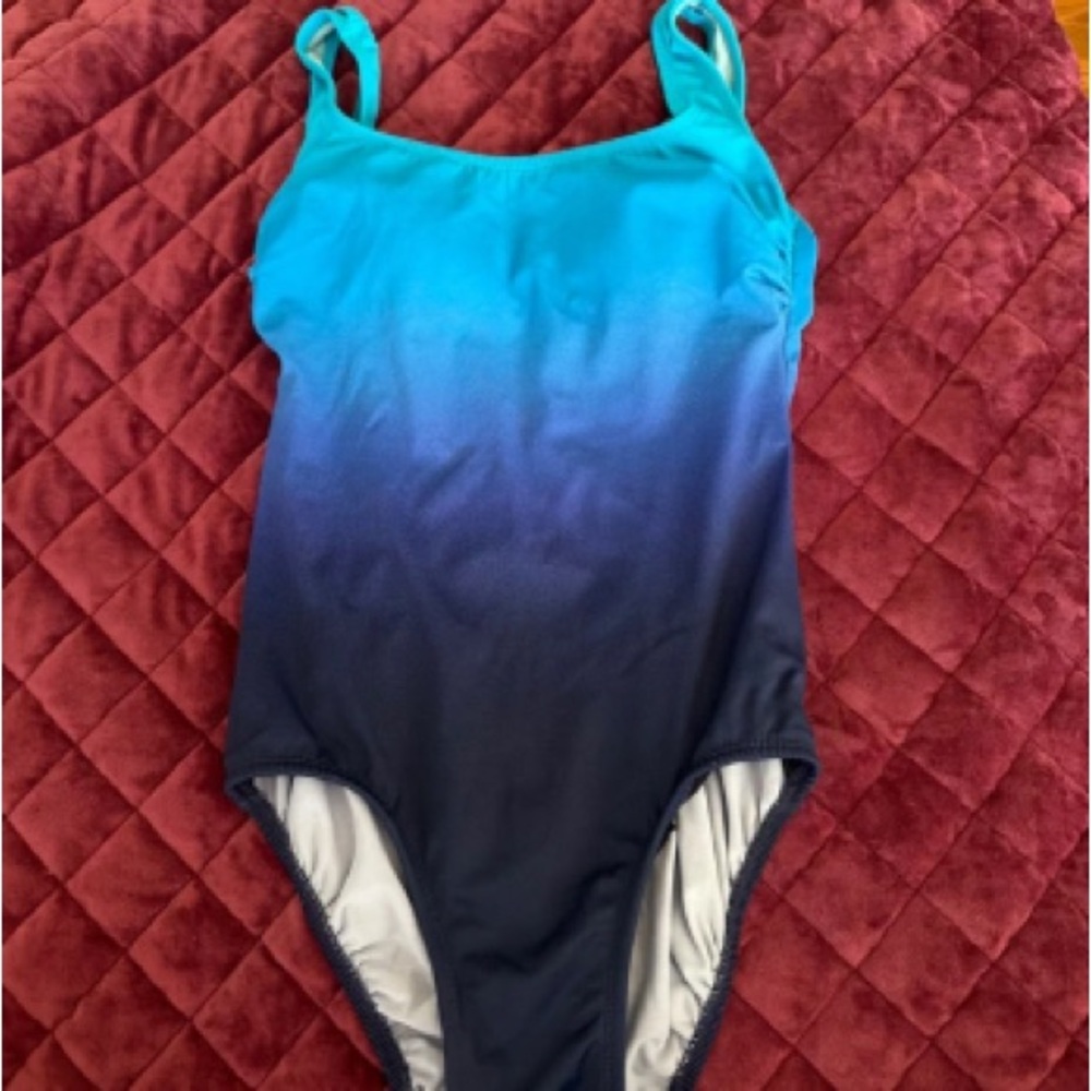 Gradient Blue One-Piece Swimsuit